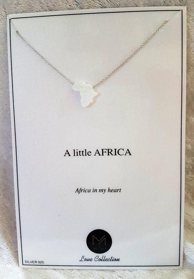 White opal Africa necklace.