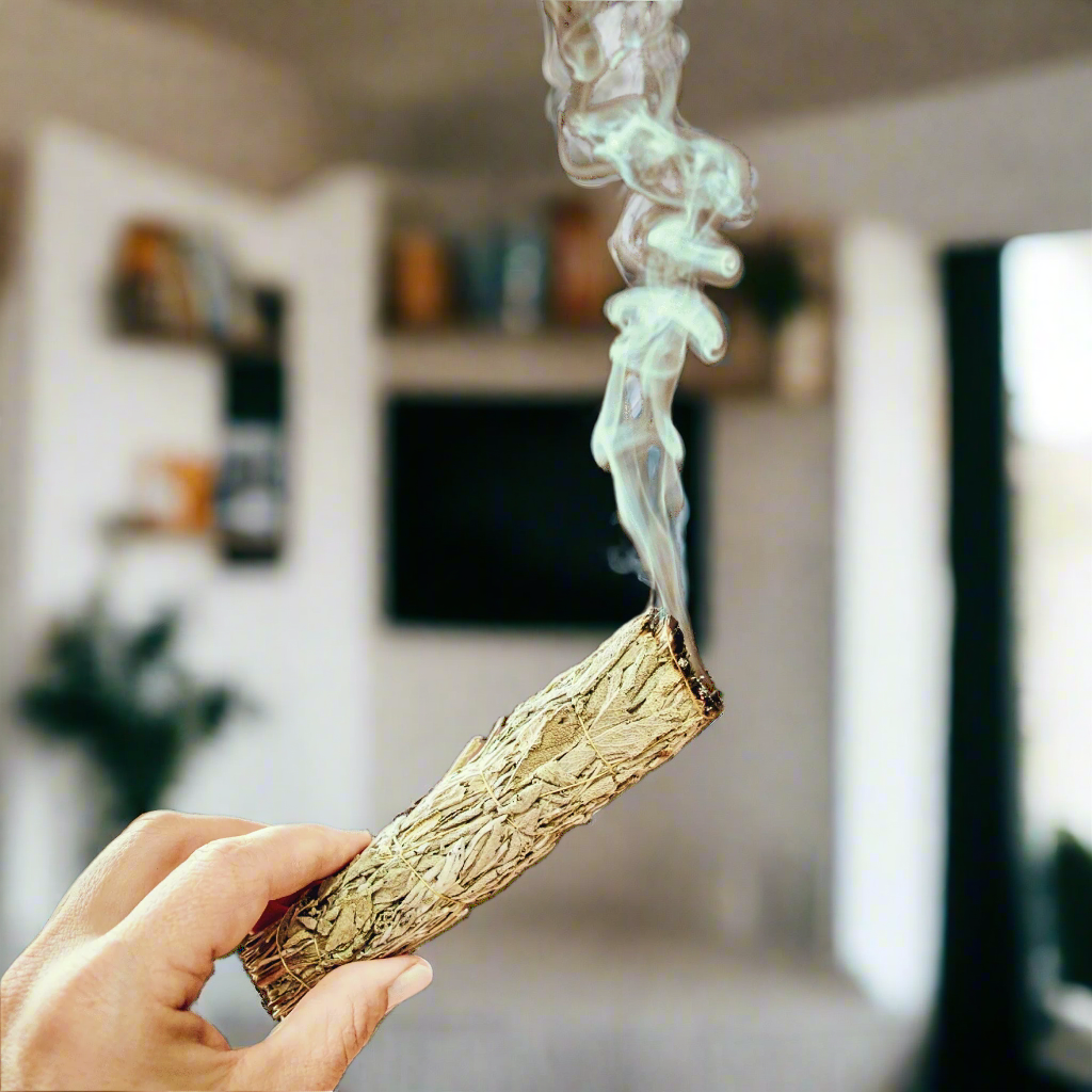 Cedar smudge stick cleanse.