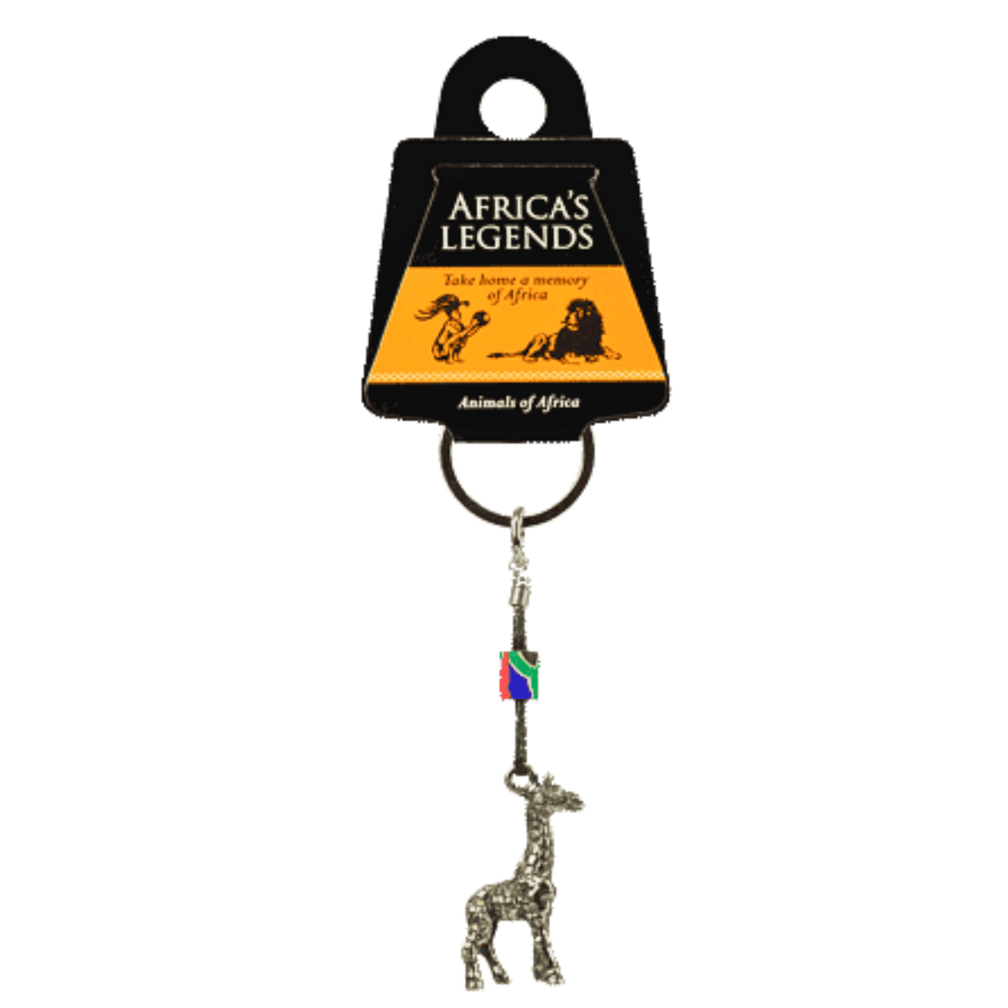 Giraffe keyring souvenir.