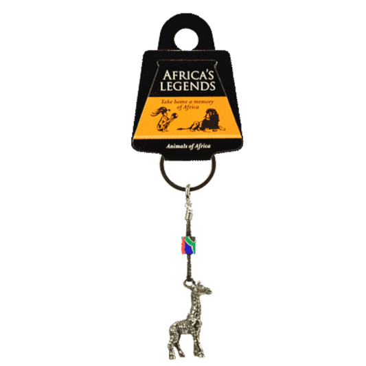 Giraffe keyring souvenir.