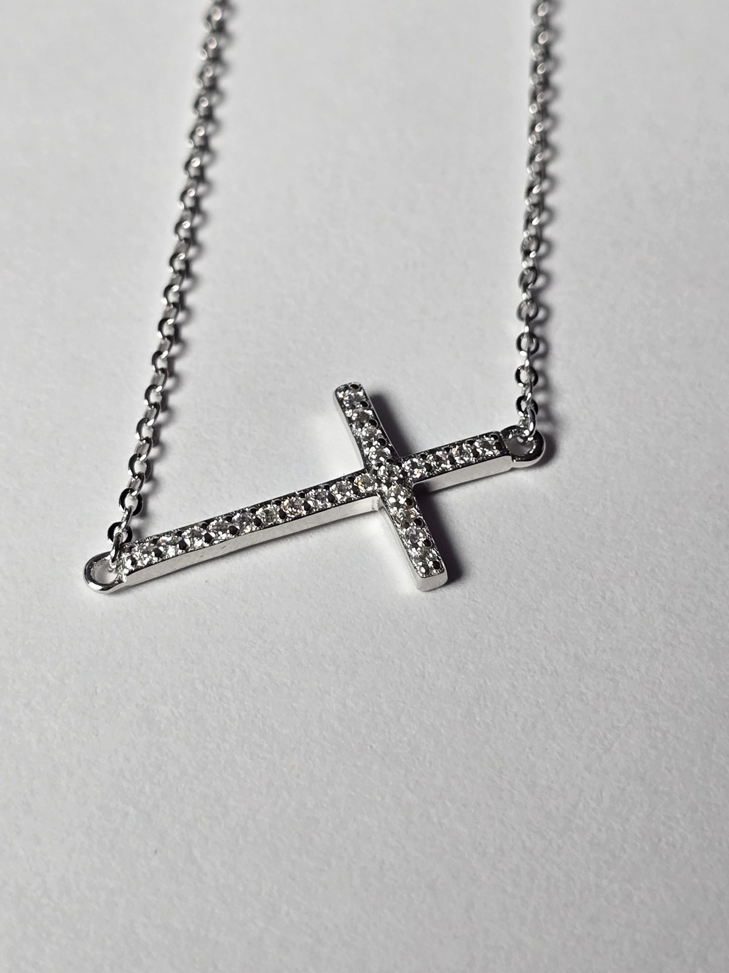 SIDEWAYS CROSS NECKLACE