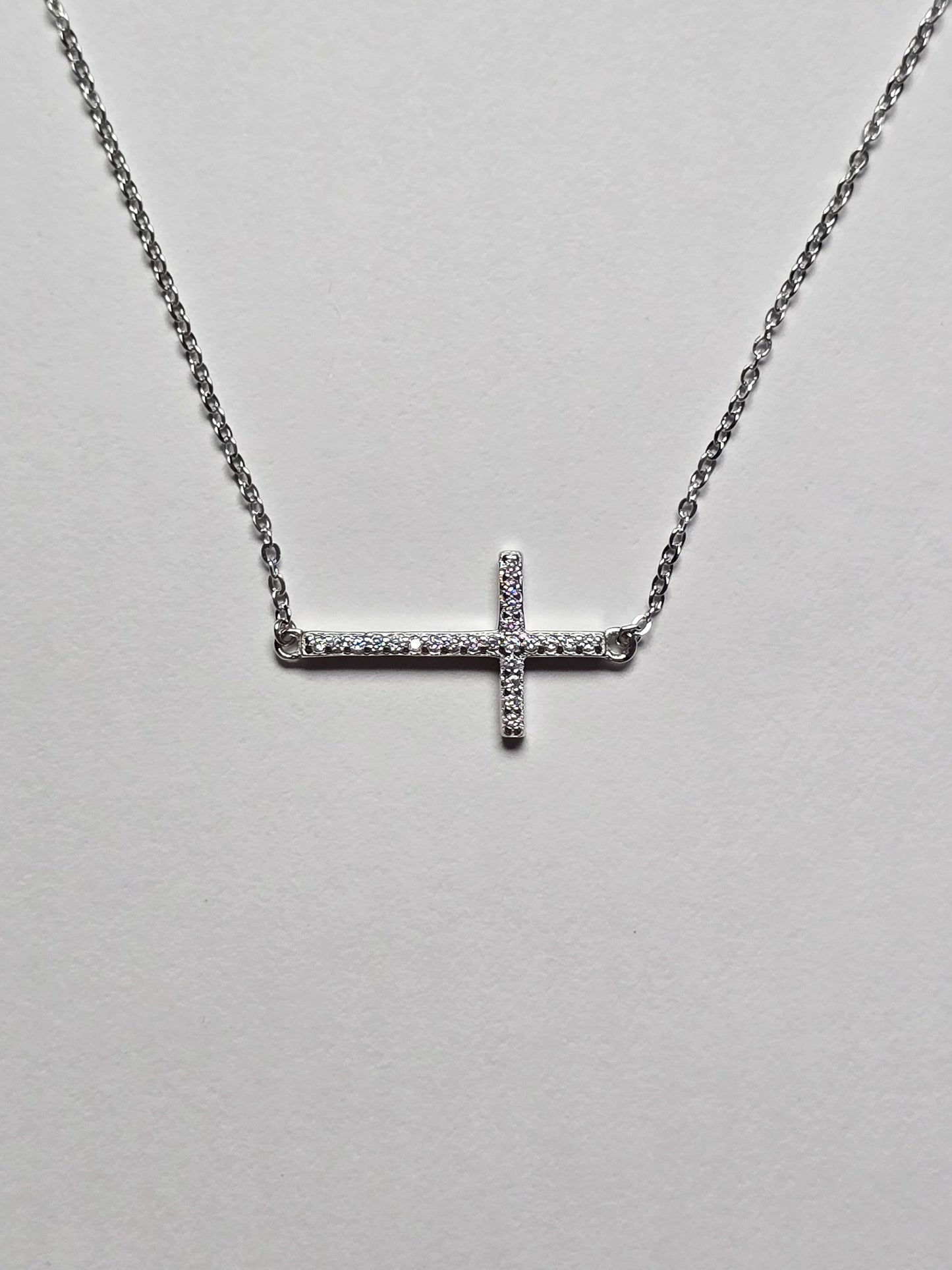 SIDEWAYS CROSS NECKLACE
