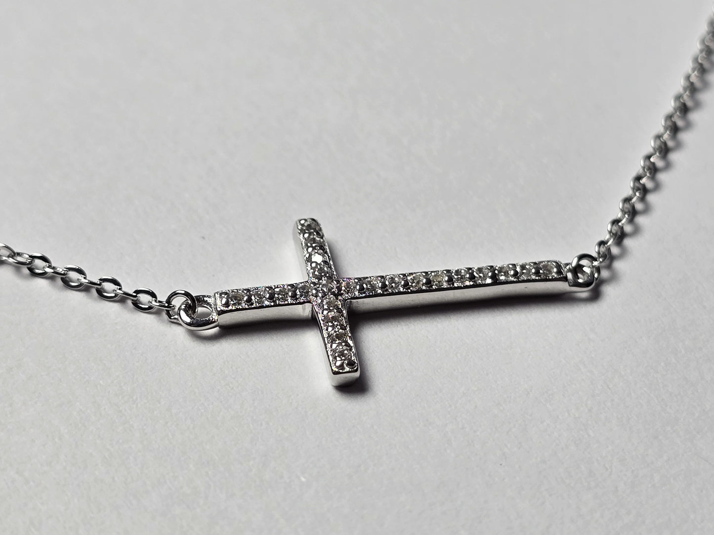 SIDEWAYS CROSS NECKLACE