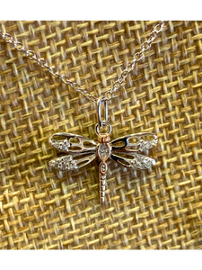 Sterling silver dragonfly necklace at Fourways.