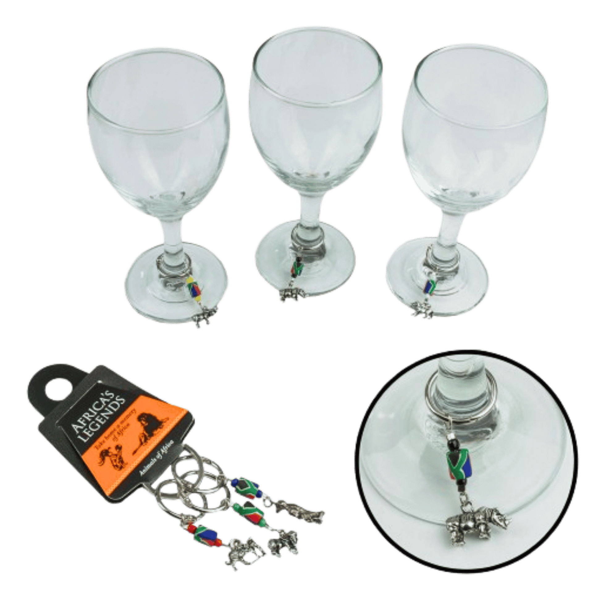 Big 5 wine charms.