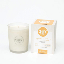 Soy candle with citronella, lemongrass and lavender.