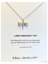 Dragonfly necklace gift at Crafty Market.