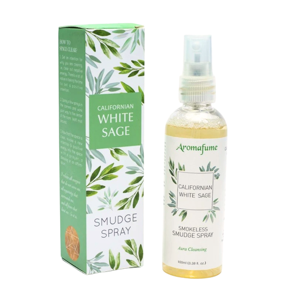 California white sage smudge room spray bottle for cleansing.
