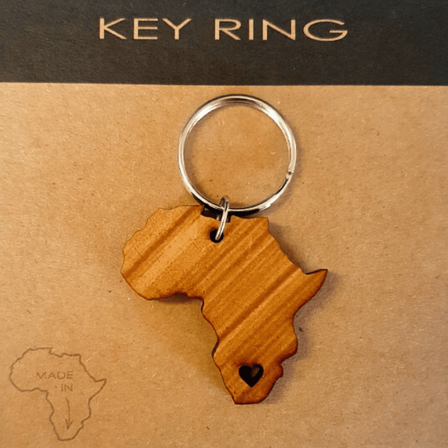 Wooden Africa keyring souvenir.
