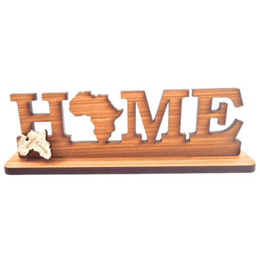 Wood home sign.