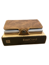 Light brown Eazicard wallet card holder.