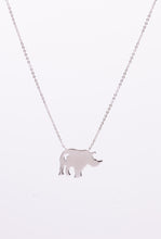 925 Sterling Silver Rhino Necklace