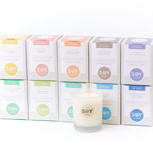 Soylites soy candle gift collection.
