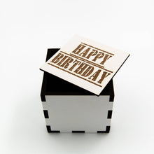 Happy Birthday White Wooden Square Box