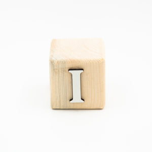 Wooden alphabet letter block I.