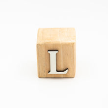 Wooden alphabet letter block L.