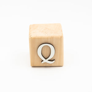 Wooden Letter Blocks Q