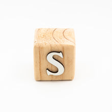 Wooden alphabet letter block S.