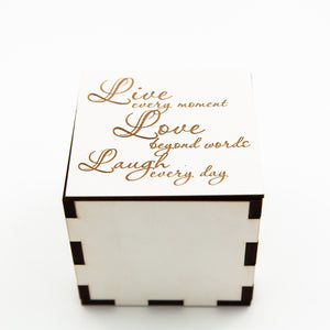 Live Love Laugh White Wooden Box