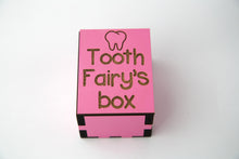 Pink wooden laser cut tooth fairy box.