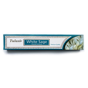 White sage scented Tulasi premium masala incense sticks.